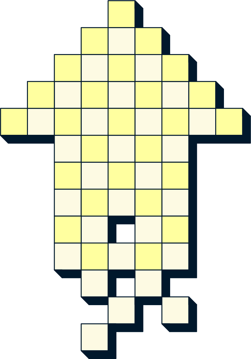 Pixel art illustration of a yellow t-shirt representing a reward on the atis insiders loyalty programme
